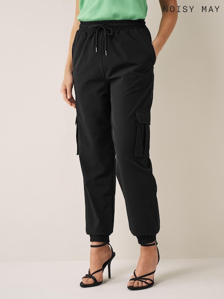 Черный - NOISY MAY High Waisted Utility Cargo Trousers (K54298) | €10