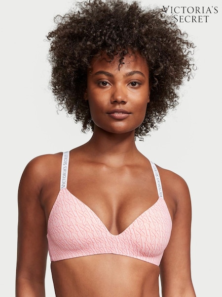Victoria's Secret Purest Pink Geo Logo Non Wired Lightly Lined Bra (K54807) | €40