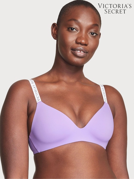 Victoria's Secret Secret Crush Purple Non Wired Logo T-Shirt Bra (K54808) | €19.50