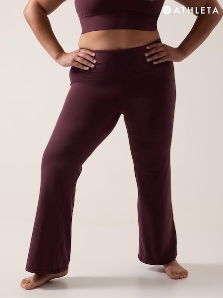 Athleta Burgundy Red Flare Elation Ultra High Waisted Leggings (K55910) | €106