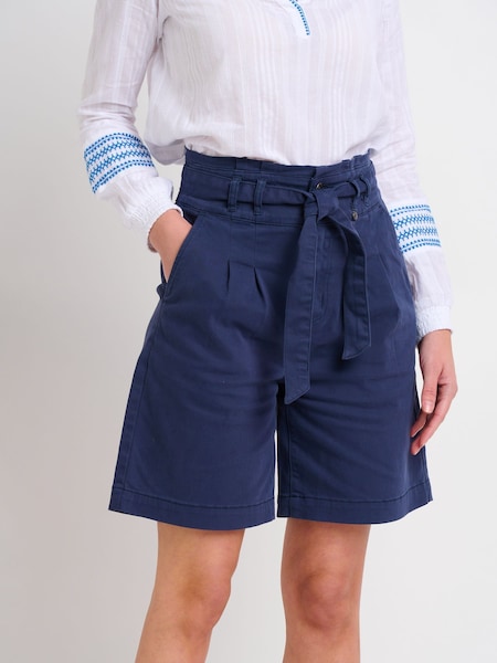 Brakeburn Blue Utility Cargo Paperbag Shorts (K56531) | €29