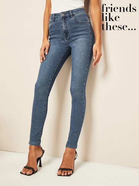 Friends Like These Mid Blue Midrise Contour Jeans (K57615) | €11