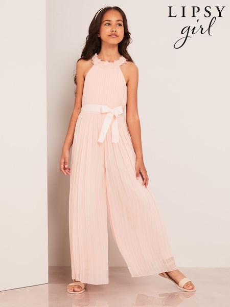 Lipsy Pleated Chiffon Occasion Jumpsuit (K57676) | ‏184 د.إ.‏ - ‏ 214‏ د.إ.