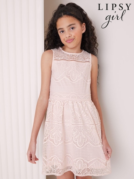 Lipsy Pink VIP Lace Occasion Dress (K57720) | € 25 - € 29