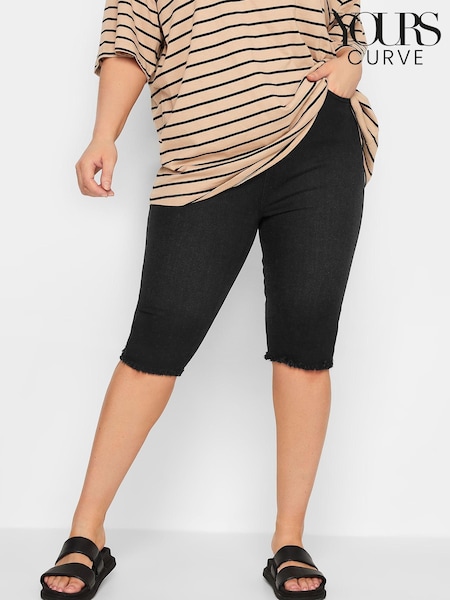 Yours Curve Black AVA Cycling Short (K58395) | €18