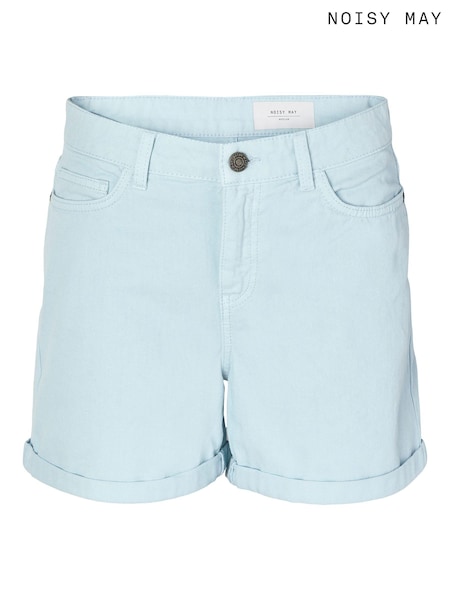 NOISY MAY Pastel Blue High Waist Mom Shorts (K58775) | €7