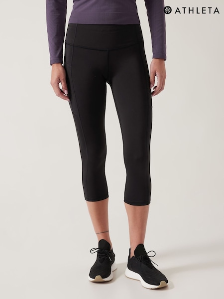 Athleta Black 3/4 Length Saluation High Waisted Pocket Leggings (K59029) | €85