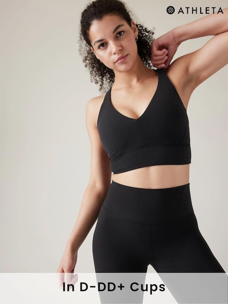 Athleta Black D-DD Cup Transcend Plunge Low Impact Sports Bra (K59080) | €36