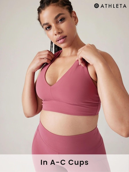 Athleta Red A-C Cup Transcend Plunge Low Impact Sports Bra (K59083) | €25