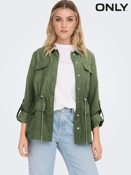 ONLY Khaki Green Utility Pocket Cargo Jacket (K59229) | €16