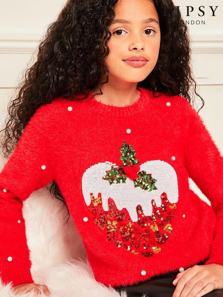 Lipsy Red Knitted Christmas Jumper (K60279) | €18.50 - €25.50