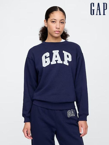 Gap Navy Blue Logo Crew Neck Sweatshirt (K60504) | €46