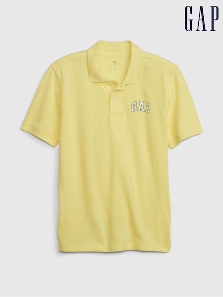 Gap Yellow Short Sleeve Gap Logo Polo Shirt - Kids (K60699) | €5.50