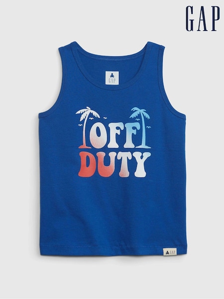 Gap Blue Organic Cotton Mix and Match Graphic Vest (K60751) | €5.50