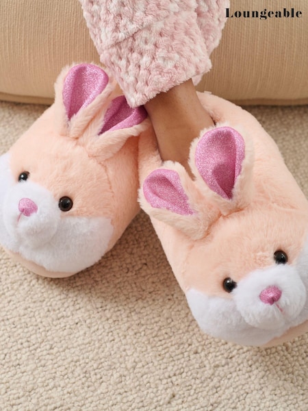 Loungeable Pink Tye Dye Penguin Slippers (K62794) | €13