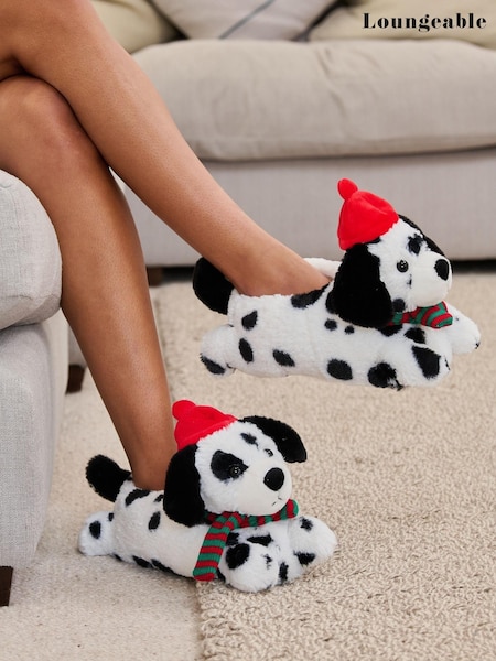 Loungeable Dalmation in a Bobble Hat Slipper (K62798) | 91 LEI