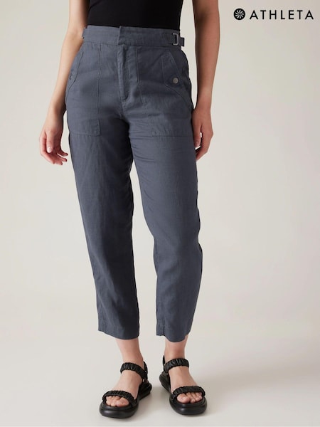 Athleta Blue Voyager Linen Trousers (K63500) | €31