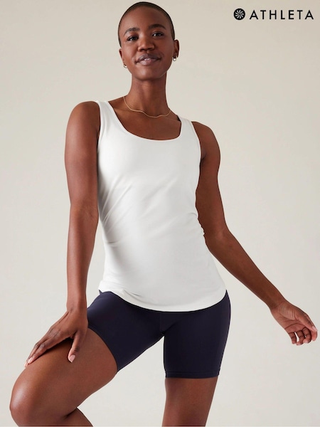 Athleta White Outbound Scoop Neck Tank Vest (K63512) | €23