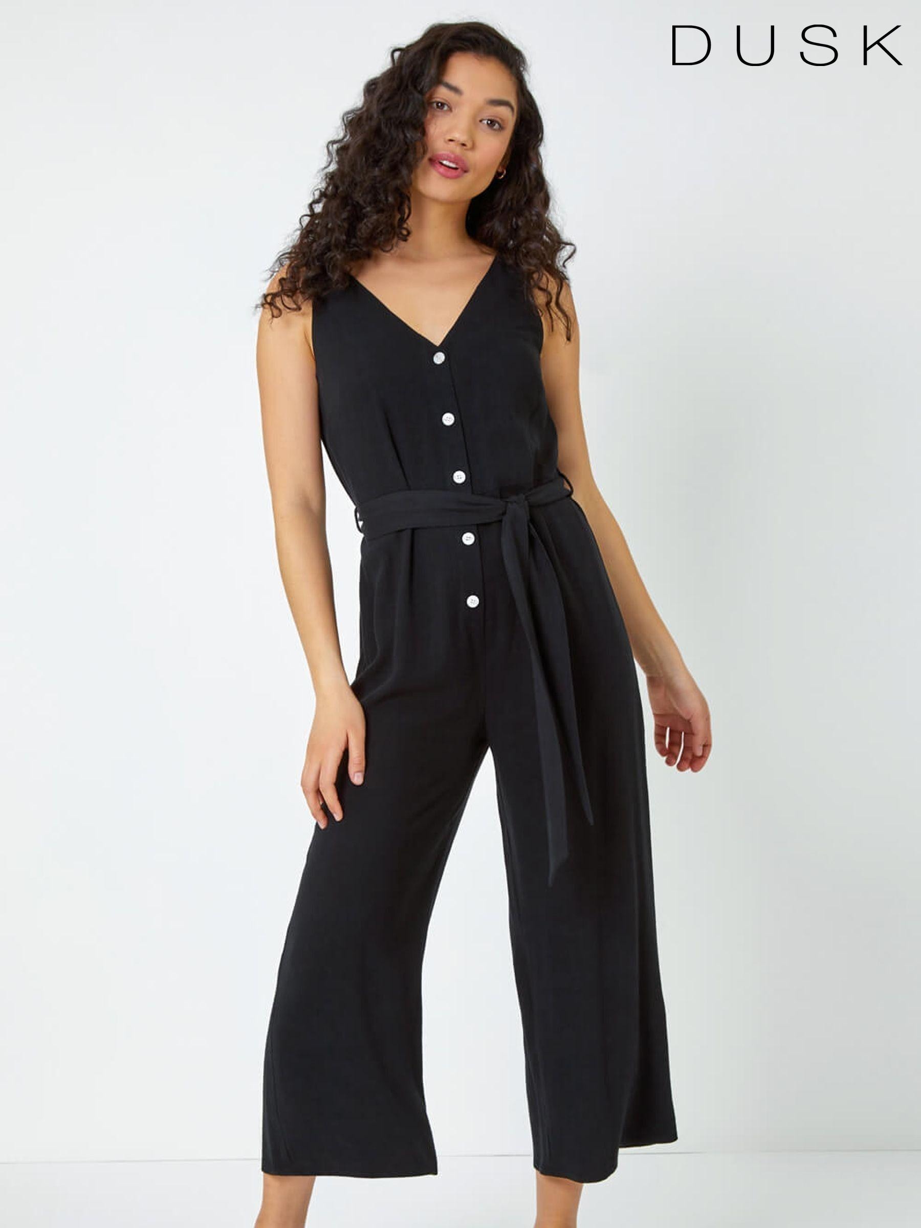 Next black linen jumpsuit new arrivals