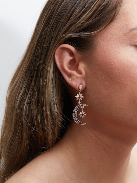 Lipsy Jewellery Gold Evil Eye Charm Mismatch Earrings (K66700) | €12