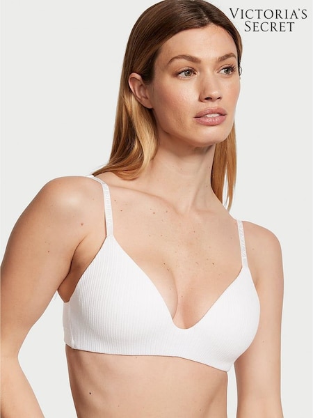 Victoria's Secret White Ribbed Non Wired Lightly Lined Bra (K67313) | €40