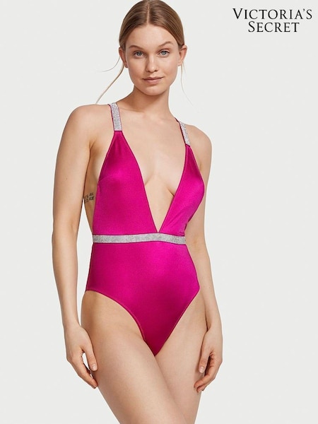 Victoria's Secret Berry Blush Pink Shine Strap Swimsuit (K67323) | €46