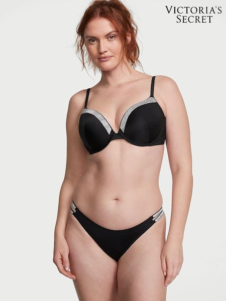 Victoria's Secret Nero Black Push Up Shine Strap Swim Bikini Top (K67650) | €37
