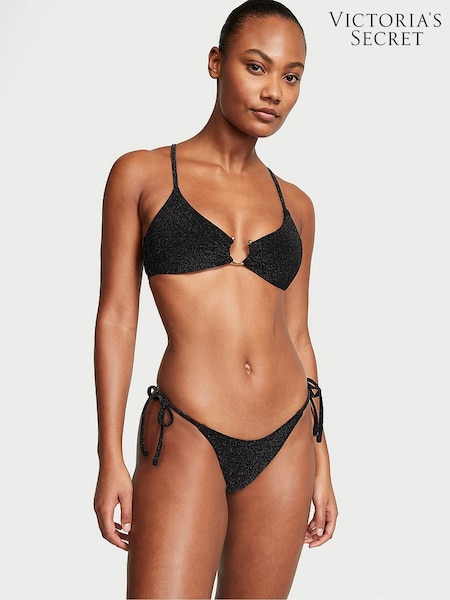 Victoria's Secret Nero Black Cross Over Shimmer Swim Bikini Top (K67665) | €19.50