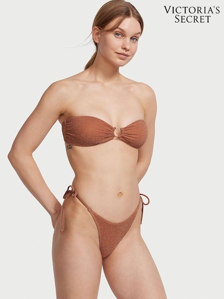 Victoria's Secret Toasted Sugar Brown Brazilian Shimmer Swim Bikini Bottom (K67674) | €13.50