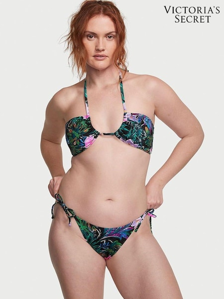 Victoria's Secret Black Palm Halter Swim Bikini Top (K68562) | €13.50