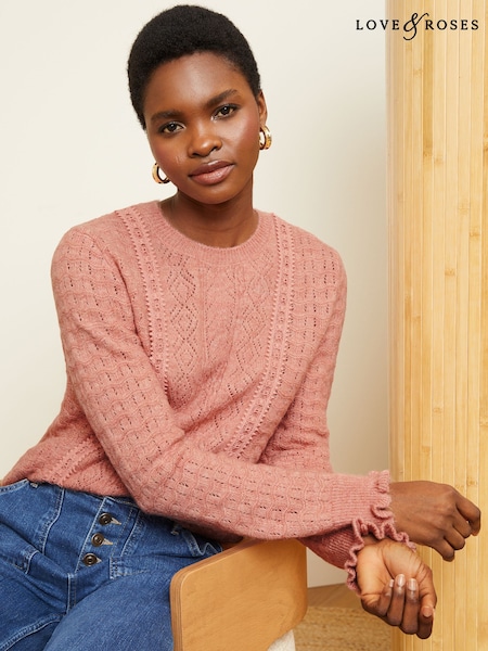 Love & Roses Cosy Stitch Detail Jumper (K68697) | 175 LEI