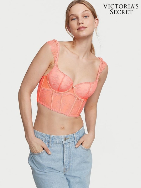 Victoria's Secret Neon Nectar Orange Corset Bra Top (K68711) | €31