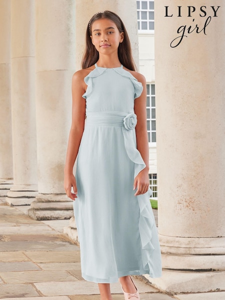 Lipsy Ruffle Corsage Maxi Prom Dress (7-16yrs) (K69257) | €39 - €46