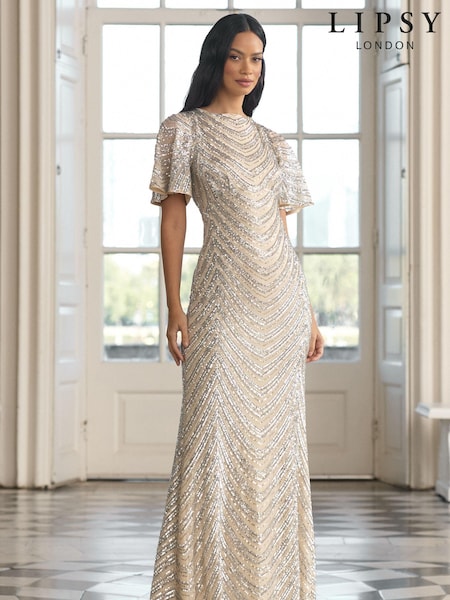Lipsy Sequin Cowl Neck Reversible Bridesmaid Dress (K69296) | ‏36 ر.ع.‏