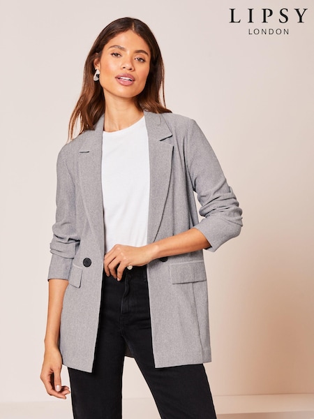 Gri - Lipsy Jerseu Striat blazer (K69404) | 199 LEI
