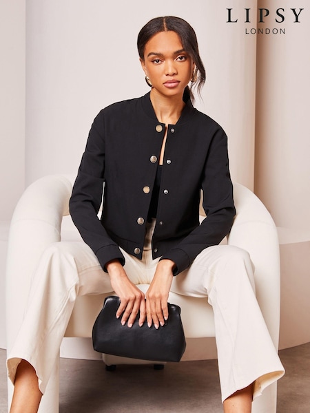 Черный - Lipsy Smart Bomber Jacket (K70149) | €31