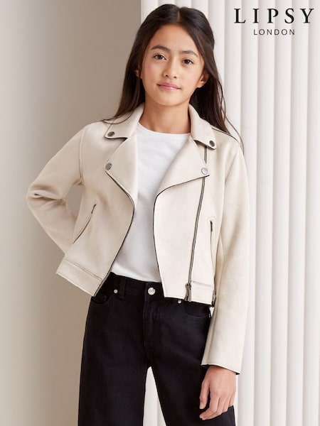 Lipsy Suedette Biker Jacket (5-16yrs) (K70151) | ‏126 د.إ.‏ - ‏ 153‏ د.إ.