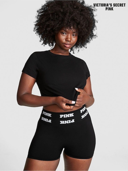 Victoria's Secret PINK Pure Black Seamless Logo Short (K70615) | €13.50