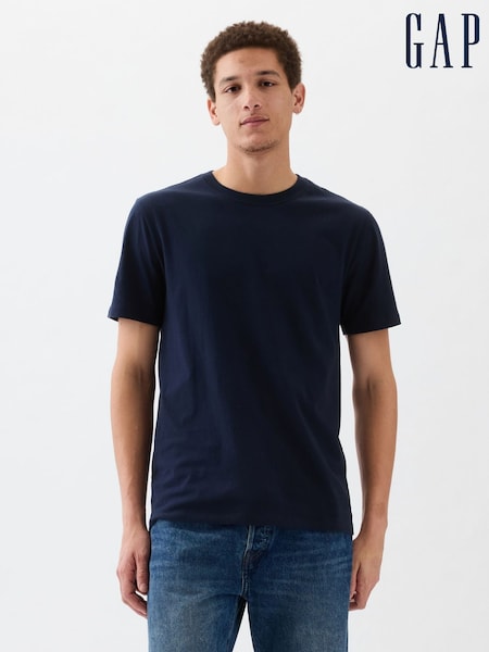 Gap Navy Blue Short Sleeve Everyday 100% Cotton Crew Neck T-Shirt (K70722) | €16