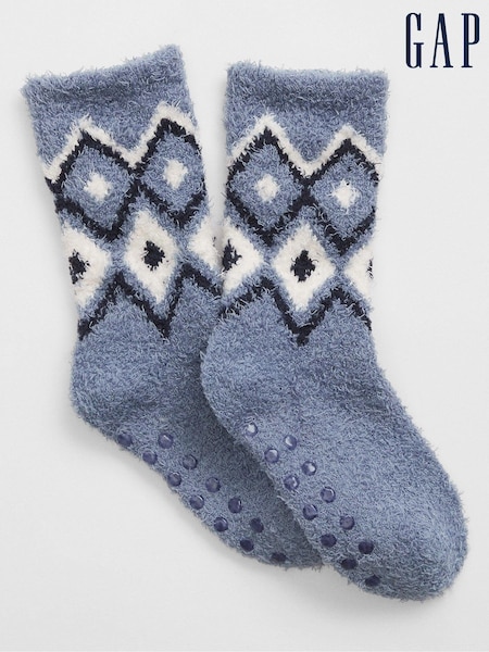 Gap Blue Fair Isle Fluffy Socks (K71266) | €2