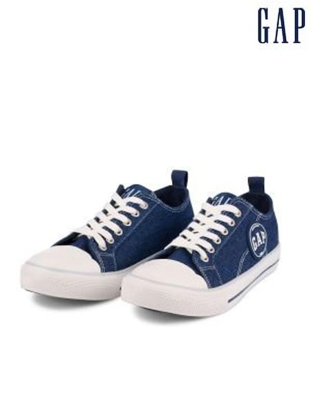 Gap Navy Blue Houston Low Top Canvas Trainers (K71776) | €70