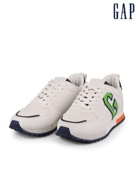 Gap White and Green New York Low Top Trainers (K71782) | €81