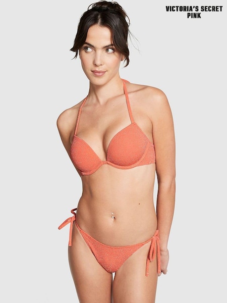 Victoria's Secret PINK Deep Coral Orange Tie Side Bikini Bottom (K71826) | €17