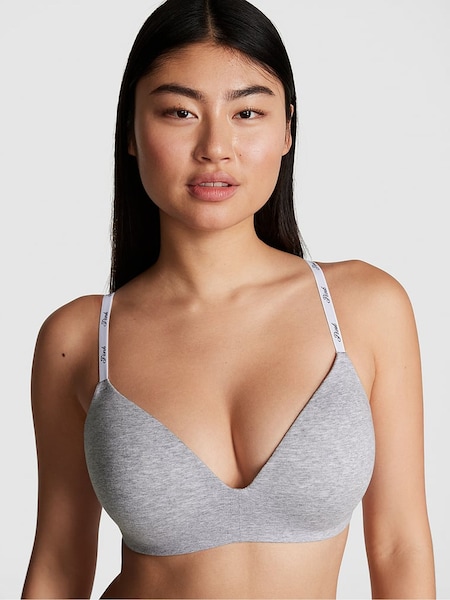 Victoria's Secret PINK Grey Heather Non Wired Push Up Bra (K71841) | €33