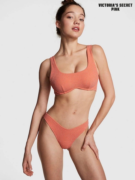 Victoria's Secret PINK Deep Coral Orange Brazilian Bikini Bottom (K71927) | €17