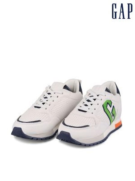 Gap White/Green New York Low Top Colourblock Trainers - Kids (K72003) | €100