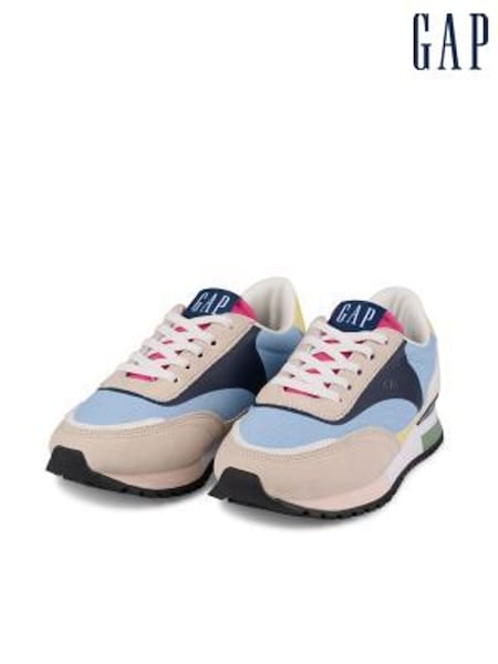 Gap Blue/Neutral Colourblock New York Low Top Trainers (K72004) | €93