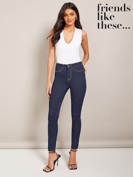 Friends Like These Rinse Blue Tall High Waisted Jeggings (K72019) | AED75