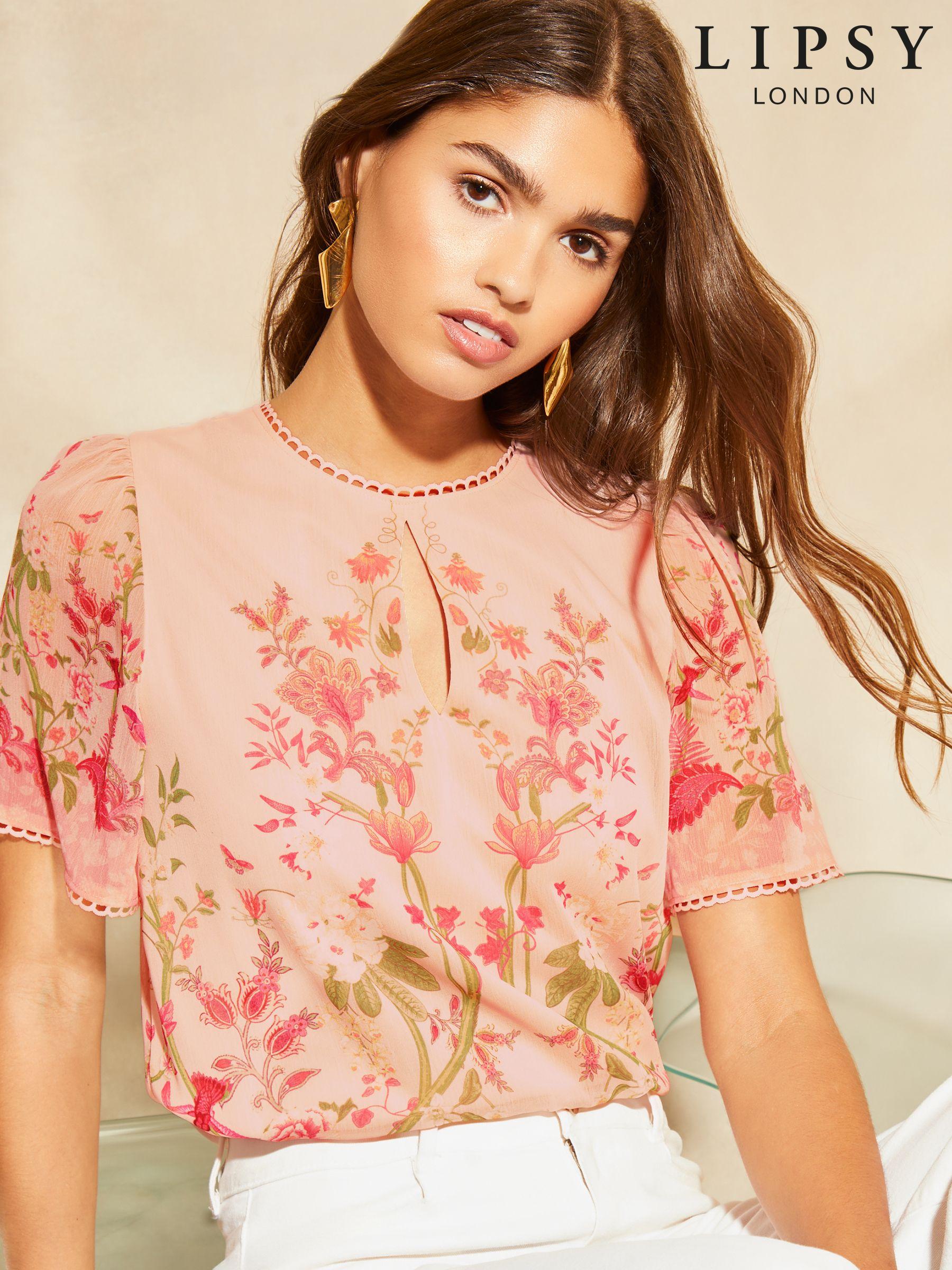 Women s Sale Blouses Floral Short Sleeve Tops Next Luxembourg