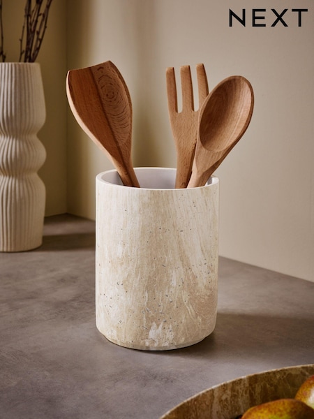 Natural Alina Utensil Pot (K72073) | $41